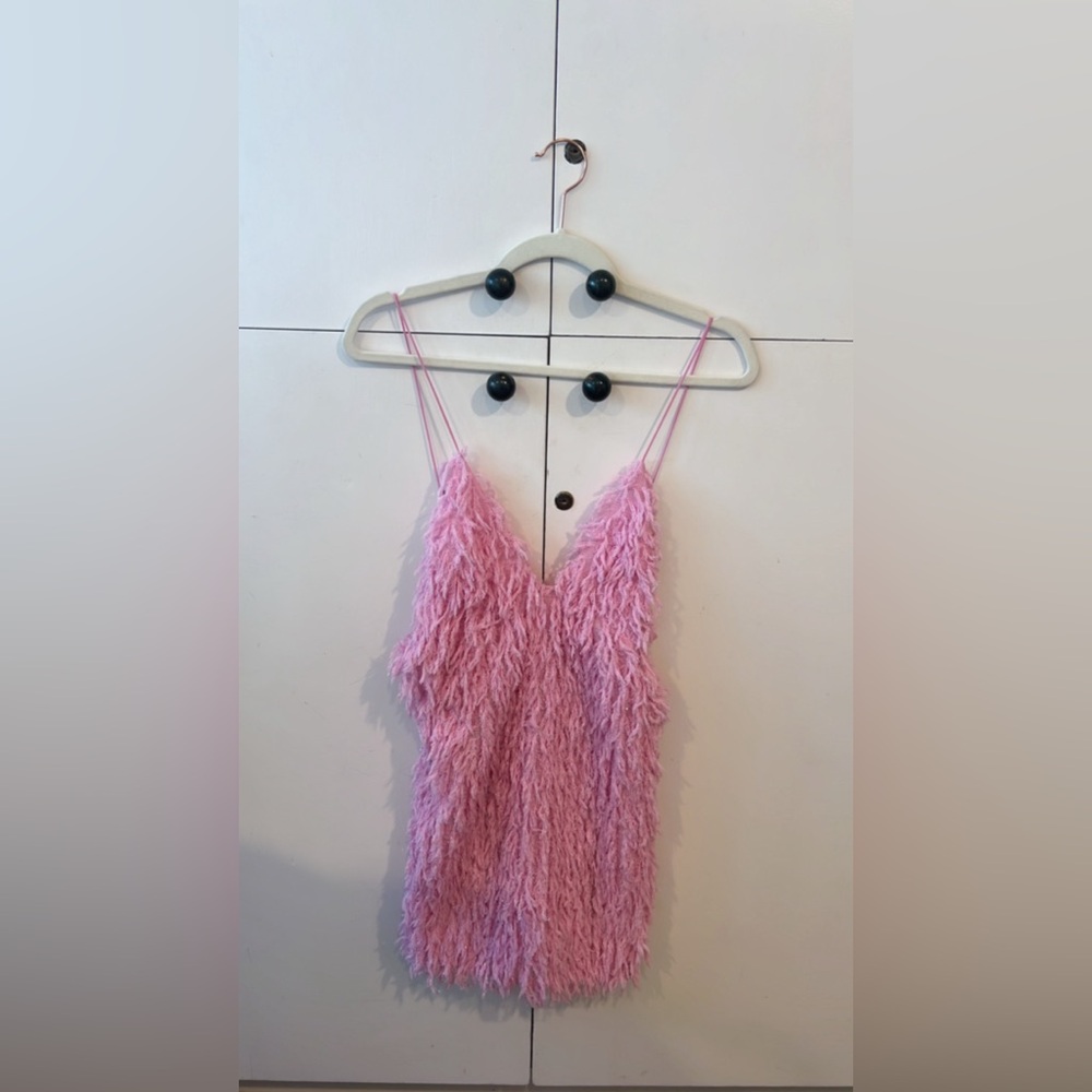 NWT For Love & Lemons Kamara Pink Feather Mini Dress Party Birthday Bachelorette - Picture 7 of 8